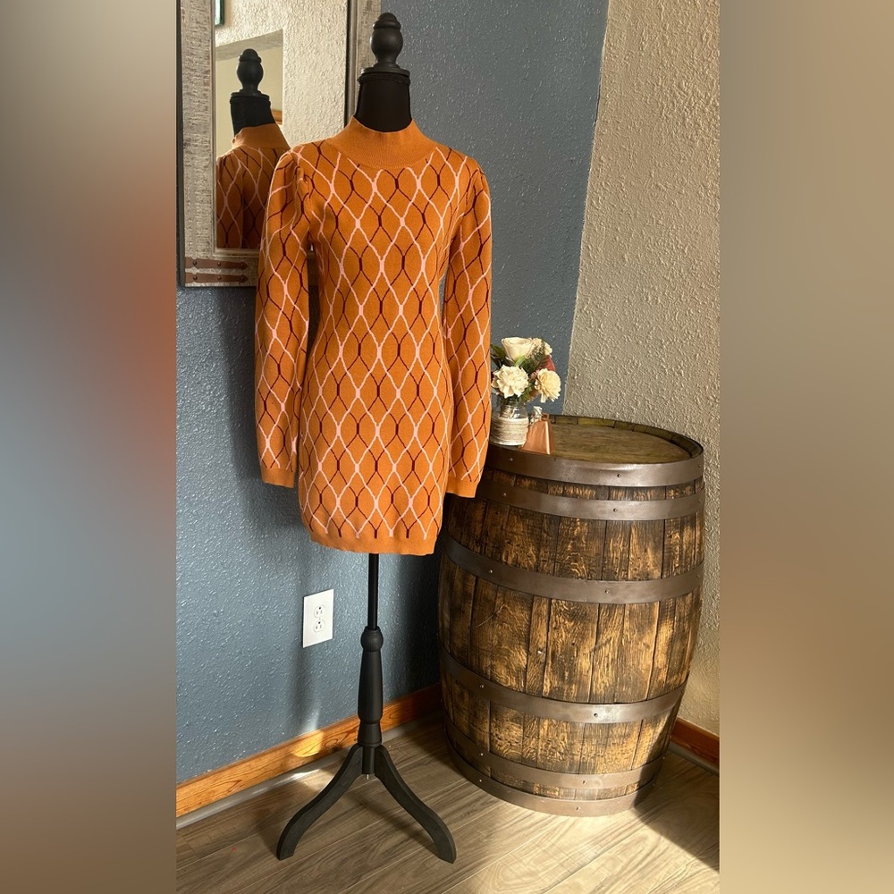 Fate 70’s Inspired Knit Midi Dress